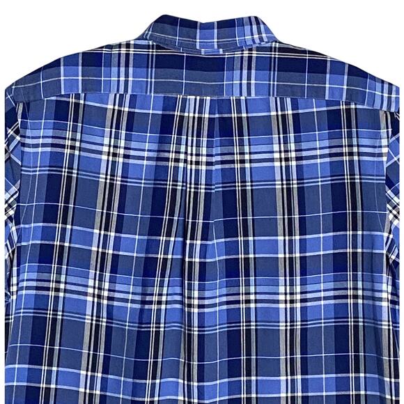 Polo Ralph Lauren Shirt Men's Medium Classic Fit Button-Down Blue Plaid NEW - Picture 7 of 12